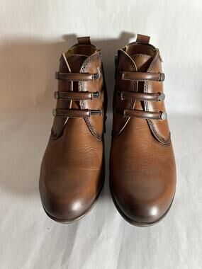 NIB Pikolinos Cuero Women's Brown Leather Ankle Bootie Sz US 5.5-6 EU 36 Zipper